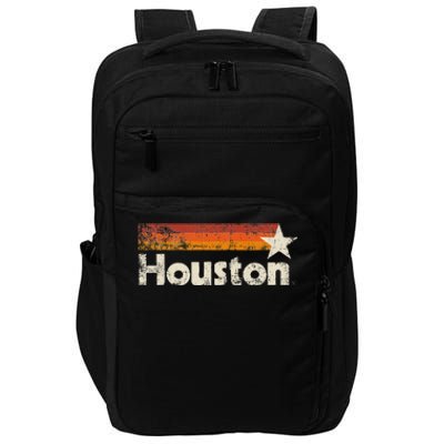 Houston Texas Houston Stripes Strong Old 70s 80s 90s Impact Tech Backpack