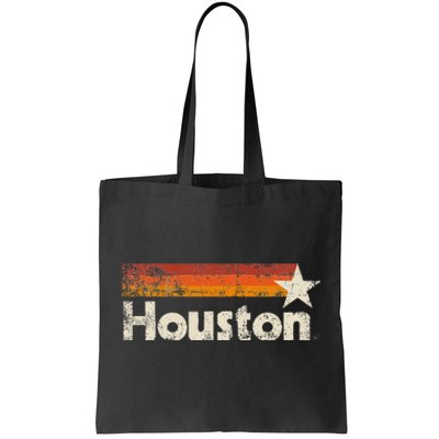 Houston Texas Houston Stripes Strong Old 70s 80s 90s Tote Bag