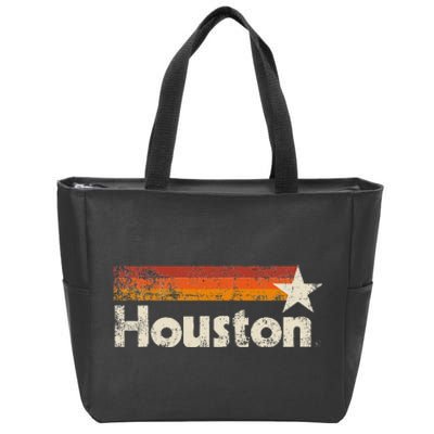 Houston Texas Houston Stripes Strong Old 70s 80s 90s Zip Tote Bag