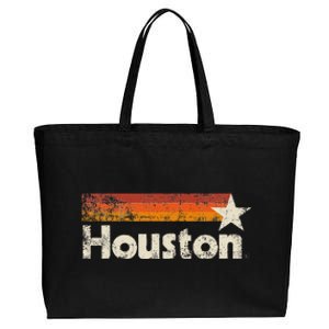 Houston Texas Houston Stripes Strong Old 70s 80s 90s Cotton Canvas Jumbo Tote