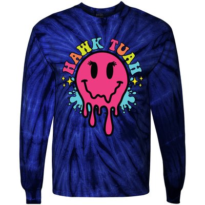 Hawk Tuah Tie-Dye Long Sleeve Shirt