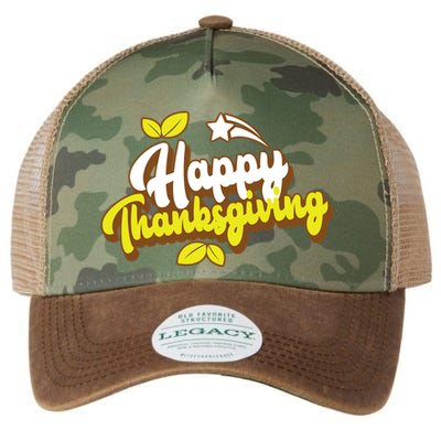 Happy Thanksgiving Holiday Cute Legacy Tie Dye Trucker Hat