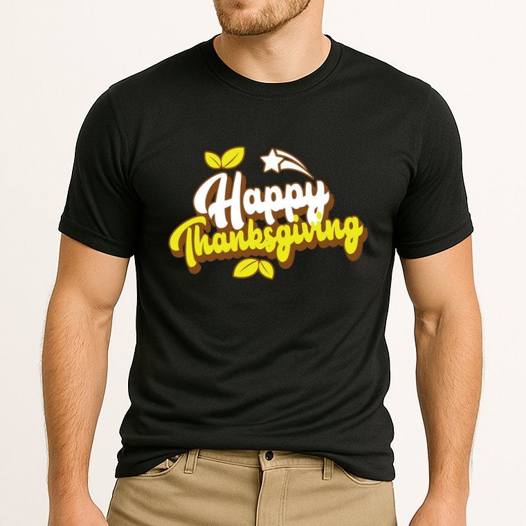 Happy Thanksgiving Holiday Cute Cooling Performance Crew T-Shirt