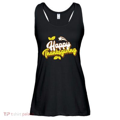 Happy Thanksgiving Holiday Cute Ladies Essential Flowy Tank