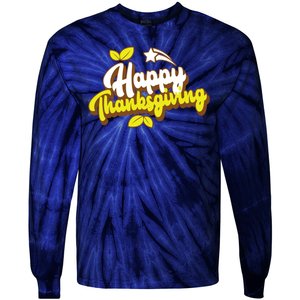 Happy Thanksgiving Holiday Cute Tie-Dye Long Sleeve Shirt