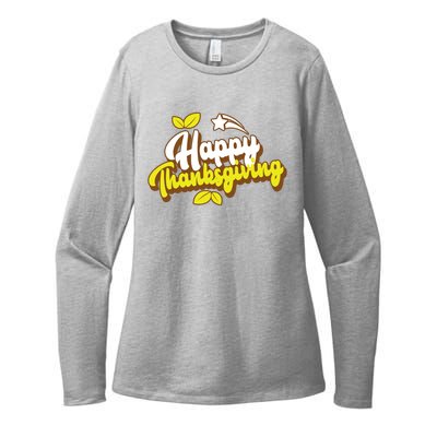 Happy Thanksgiving Holiday Cute Womens CVC Long Sleeve Shirt