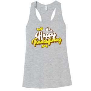 Happy Thanksgiving Holiday Cute Women's Racerback Tank