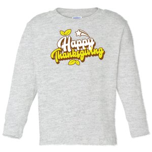 Happy Thanksgiving Holiday Cute Toddler Long Sleeve Shirt