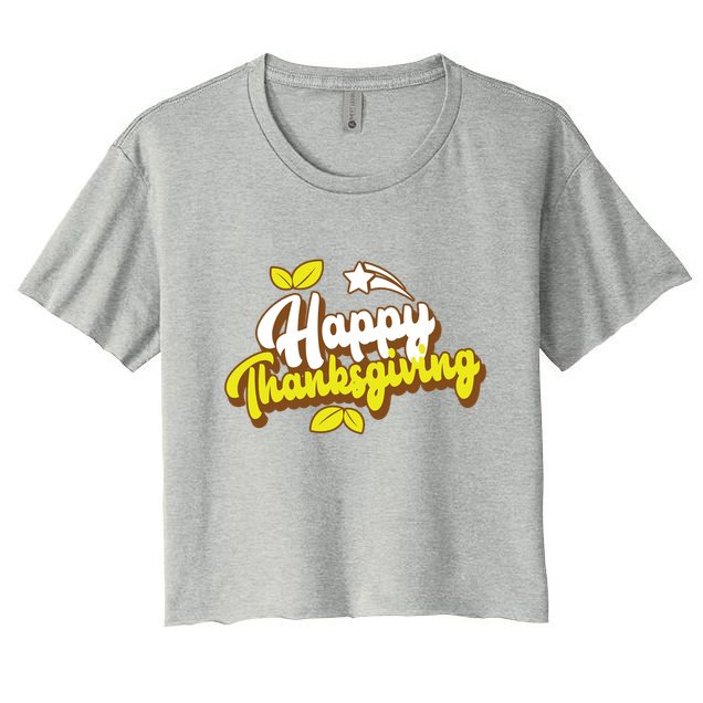 Happy Thanksgiving Holiday Cute Crop Top