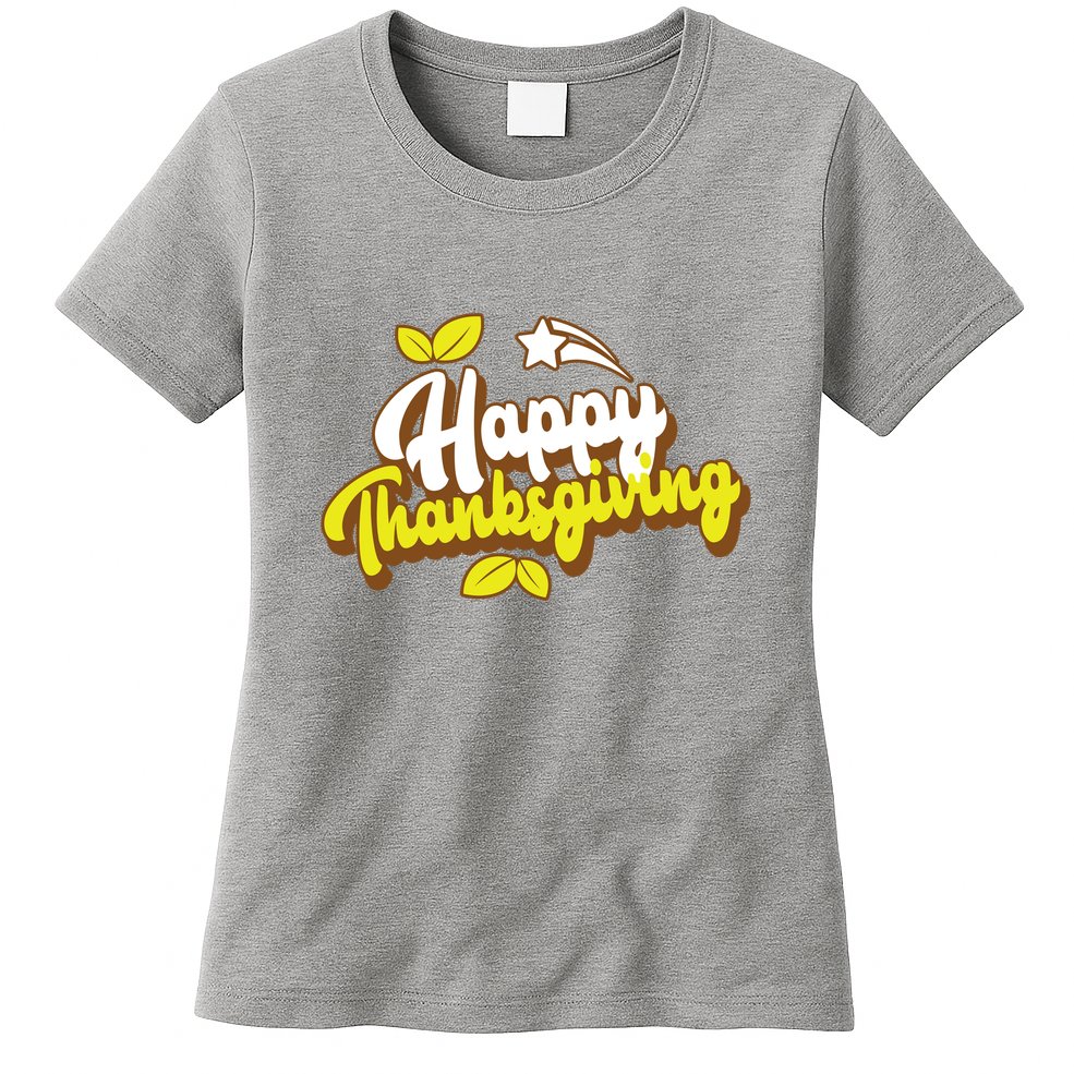 Happy Thanksgiving Holiday Cute Womens T-Shirt