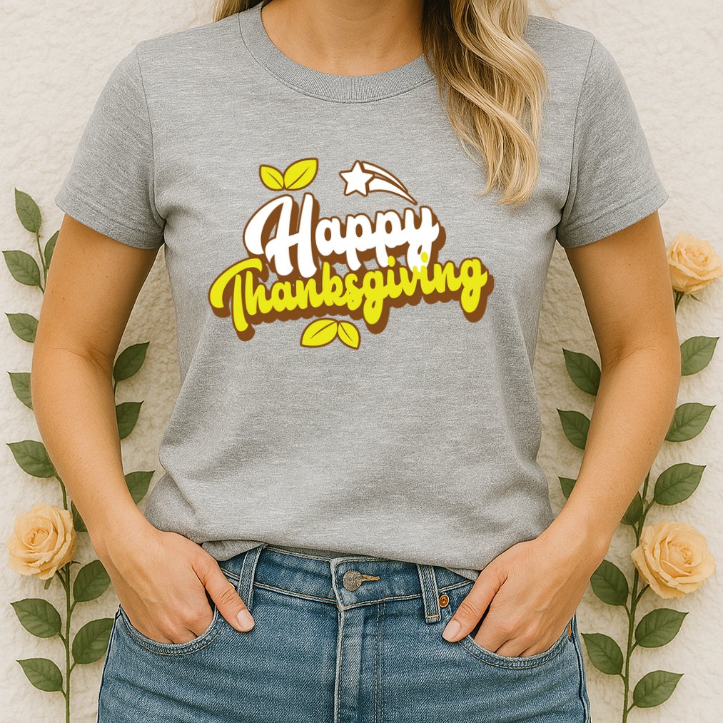 Happy Thanksgiving Holiday Cute Womens T-Shirt
