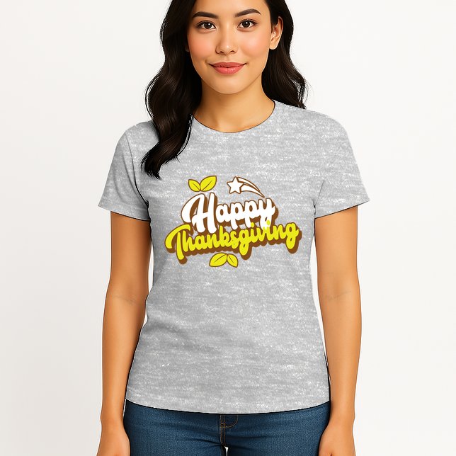 Happy Thanksgiving Holiday Cute Womens T-Shirt