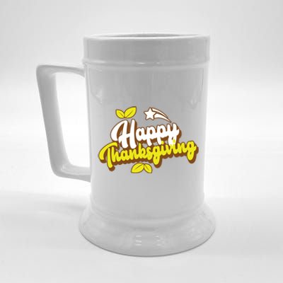 Happy Thanksgiving Holiday Cute Beer Stein