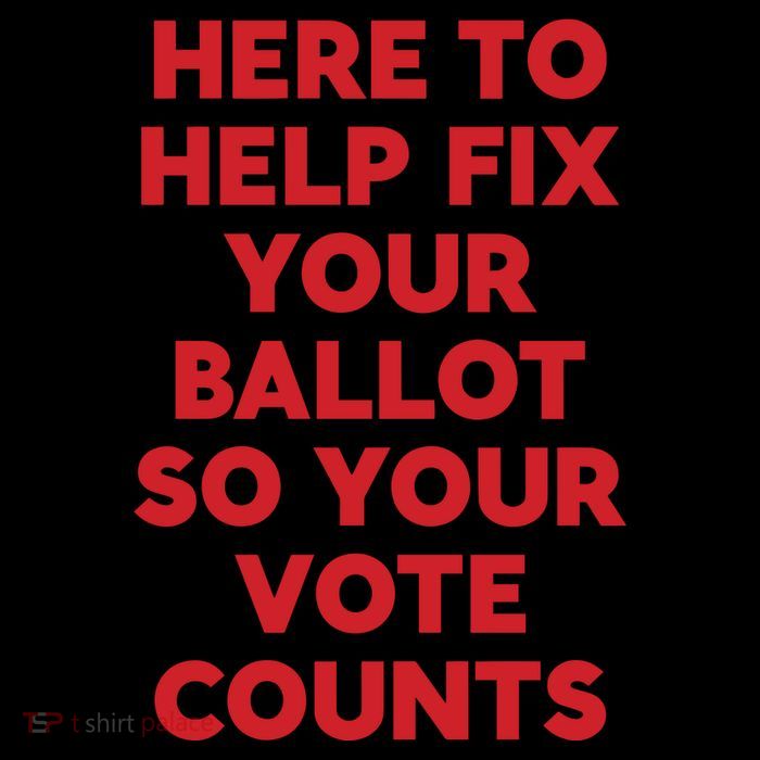 Here To Help Fix Your Ballot So Your Vote Counts Full-Length Apron With Pockets