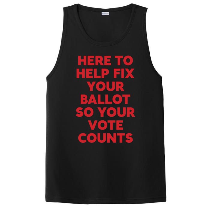 Here To Help Fix Your Ballot So Your Vote Counts PosiCharge Competitor Tank