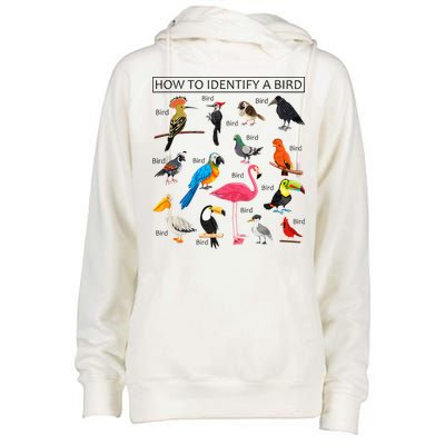 How To Identify A Bird Birds Lover Nature Birdwatcher Womens Funnel Neck Pullover Hood