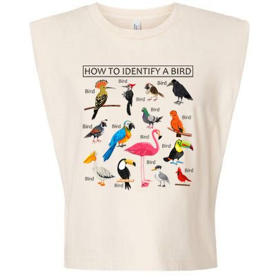 How To Identify A Bird Birds Lover Nature Birdwatcher Garment-Dyed Women's Muscle Tee