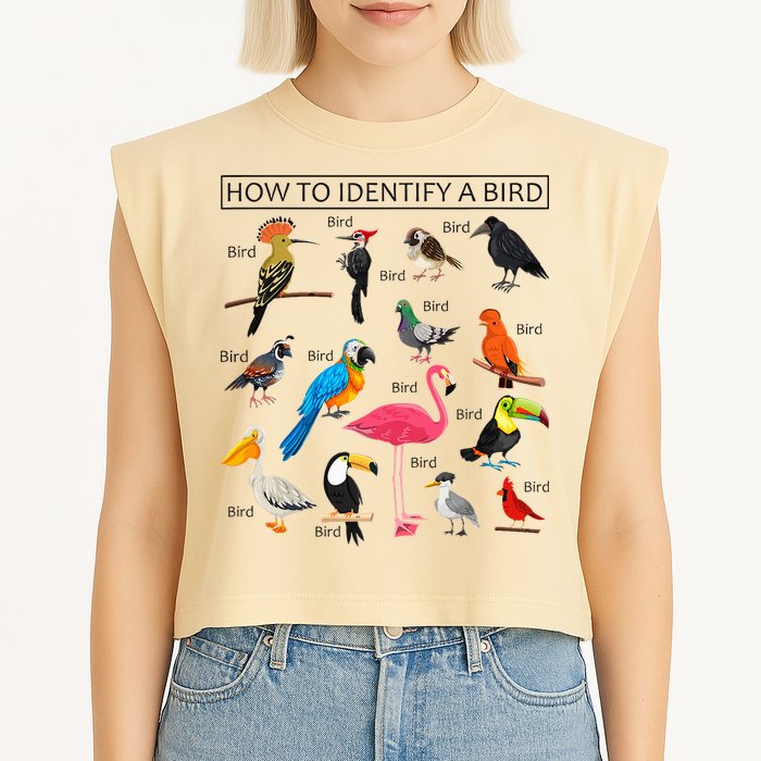 How To Identify A Bird Birds Lover Nature Birdwatcher Garment-Dyed Women's Muscle Tee