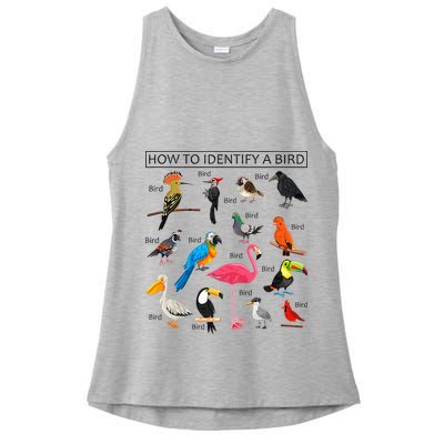 How To Identify A Bird Birds Lover Nature Birdwatcher Ladies PosiCharge Tri-Blend Wicking Tank