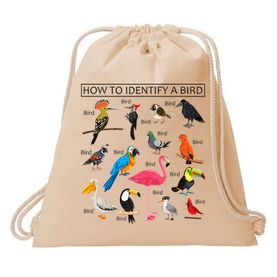How To Identify A Bird Birds Lover Nature Birdwatcher Drawstring Bag