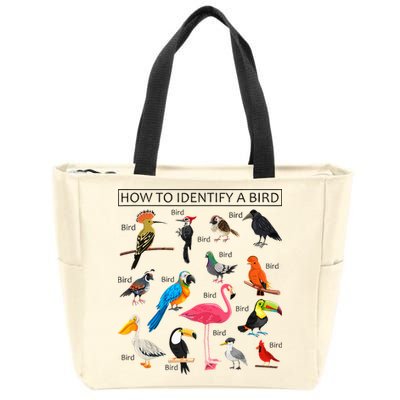 How To Identify A Bird Birds Lover Nature Birdwatcher Zip Tote Bag