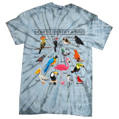 How To Identify A Bird Birds Lover Nature Birdwatcher Tie-Dye T-Shirt