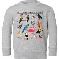 How To Identify A Bird Birds Lover Nature Birdwatcher Toddler Sweatshirt