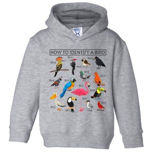 How To Identify A Bird Birds Lover Nature Birdwatcher Toddler Hoodie