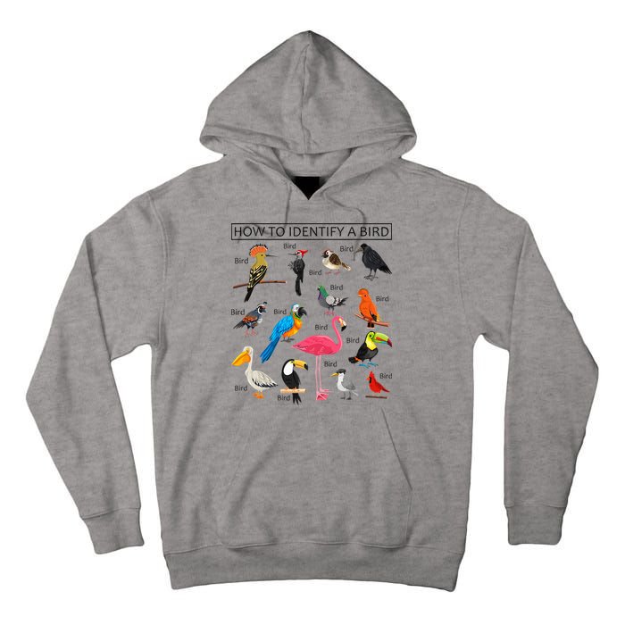 How To Identify A Bird Birds Lover Nature Birdwatcher Tall Hoodie