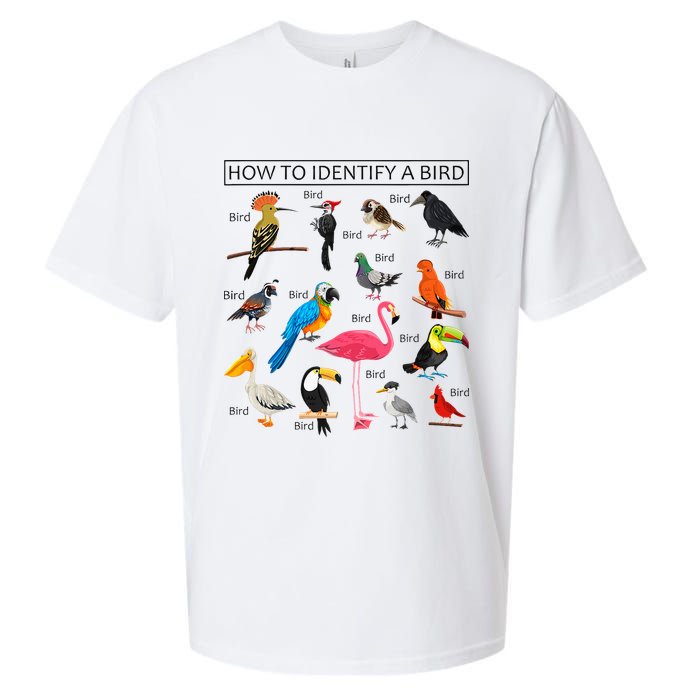 How To Identify A Bird Birds Lover Nature Birdwatcher Sueded Cloud Jersey T-Shirt