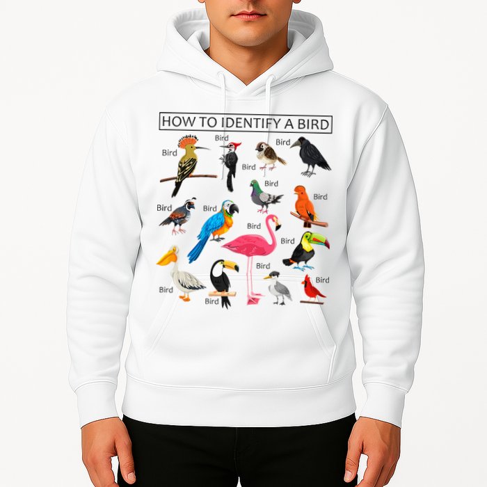 How To Identify A Bird Birds Lover Nature Birdwatcher Hoodie