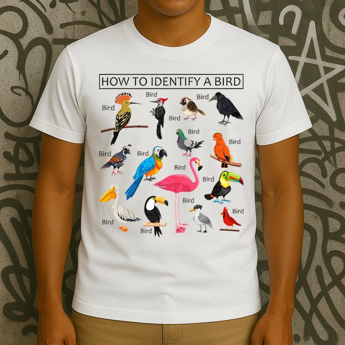 How To Identify A Bird Birds Lover Nature Birdwatcher T-Shirt