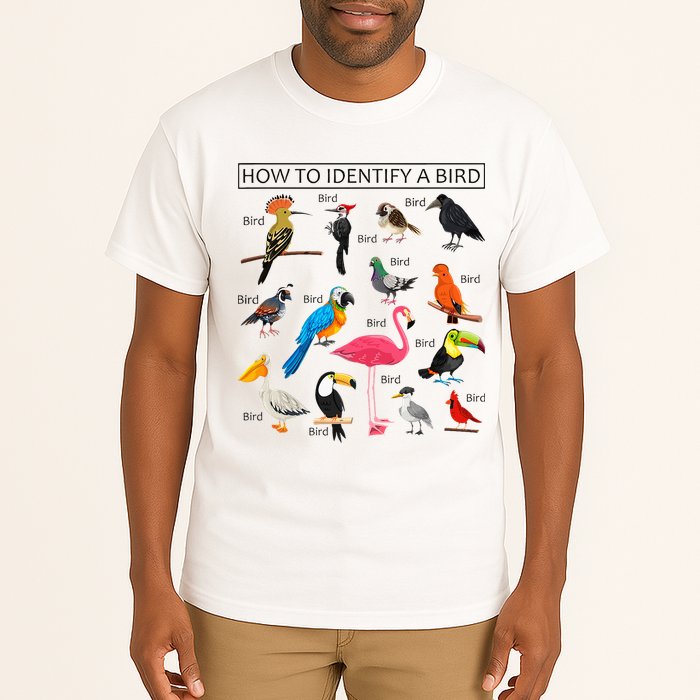 How To Identify A Bird Birds Lover Nature Birdwatcher Tall T-Shirt
