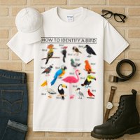 How To Identify A Bird Birds Lover Nature Birdwatcher Tall T-Shirt