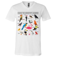How To Identify A Bird Birds Lover Nature Birdwatcher V-Neck T-Shirt