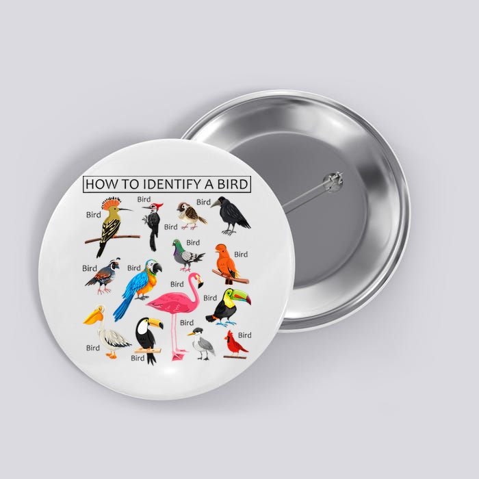 How To Identify A Bird Birds Lover Nature Birdwatcher Button