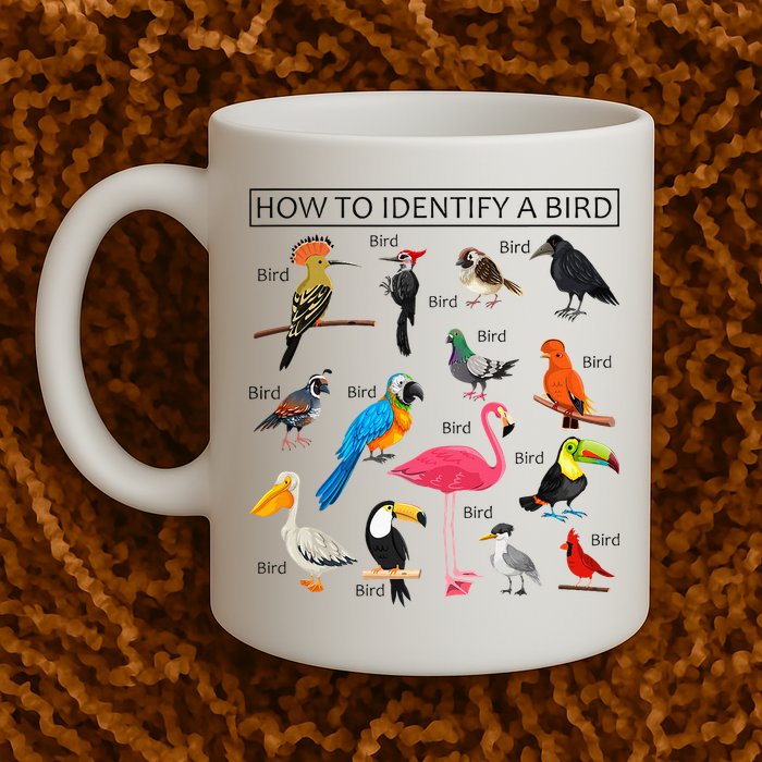 How To Identify A Bird Birds Lover Nature Birdwatcher Mug