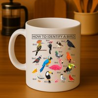 How To Identify A Bird Birds Lover Nature Birdwatcher Mug