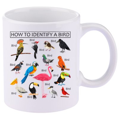 How To Identify A Bird Birds Lover Nature Birdwatcher 11oz C Handle Ceramic Mug
