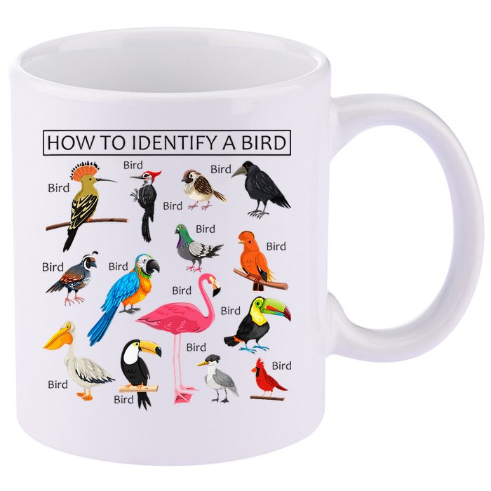 How To Identify A Bird Birds Lover Nature Birdwatcher 11oz C Handle Ceramic Mug