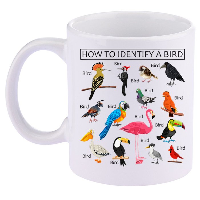 How To Identify A Bird Birds Lover Nature Birdwatcher 11oz C Handle Ceramic Mug