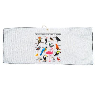 How To Identify A Bird Birds Lover Nature Birdwatcher Large Microfiber Waffle Golf Towel