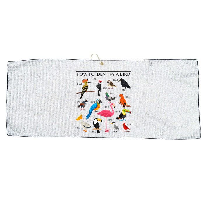How To Identify A Bird Birds Lover Nature Birdwatcher Large Microfiber Waffle Golf Towel