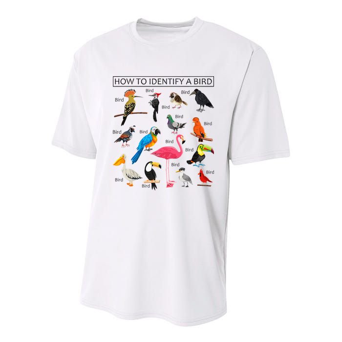 How To Identify A Bird Birds Lover Nature Birdwatcher Youth Performance Sprint T-Shirt