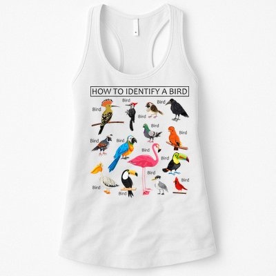 How To Identify A Bird Birds Lover Nature Birdwatcher Womens Tank Top