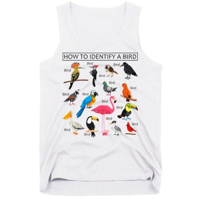 How To Identify A Bird Birds Lover Nature Birdwatcher Tank Top