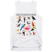 How To Identify A Bird Birds Lover Nature Birdwatcher Tank Top