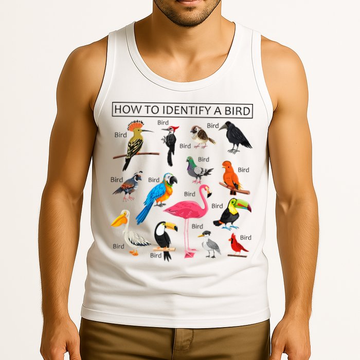 How To Identify A Bird Birds Lover Nature Birdwatcher Tank Top