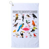 How To Identify A Bird Birds Lover Nature Birdwatcher Golf Towel