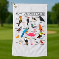 How To Identify A Bird Birds Lover Nature Birdwatcher Golf Towel